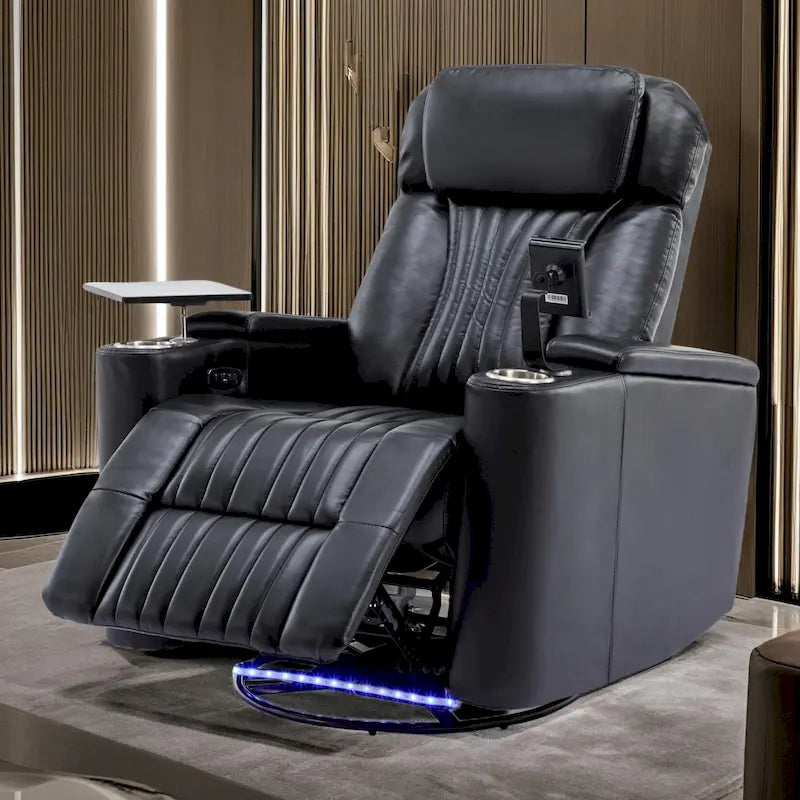 Poltrona reclinabile elettrica multifunzionale girevole a 270° per home theater