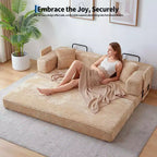 80.7 5-in-1 Convertible Sleeper Sofa Bed 鈥?Corduroy, 1200 lbs, No Assembly