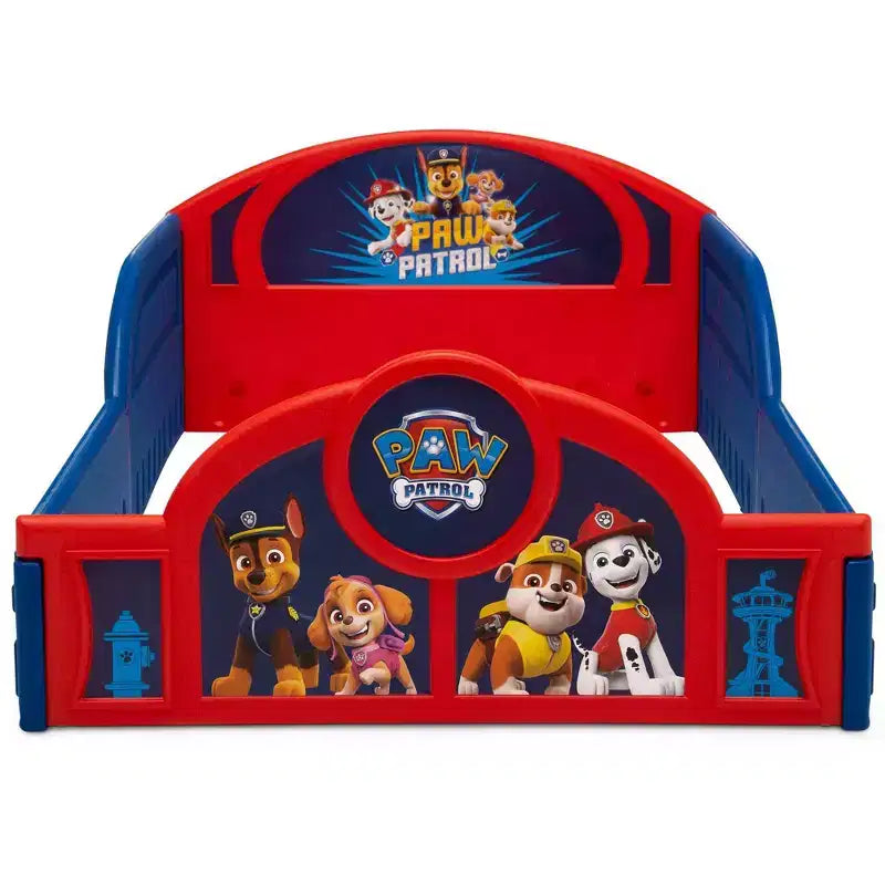Пластмасово детско легло Delta Children Sleep and Play с прикрепени предпазни прегради - PAW Patrol