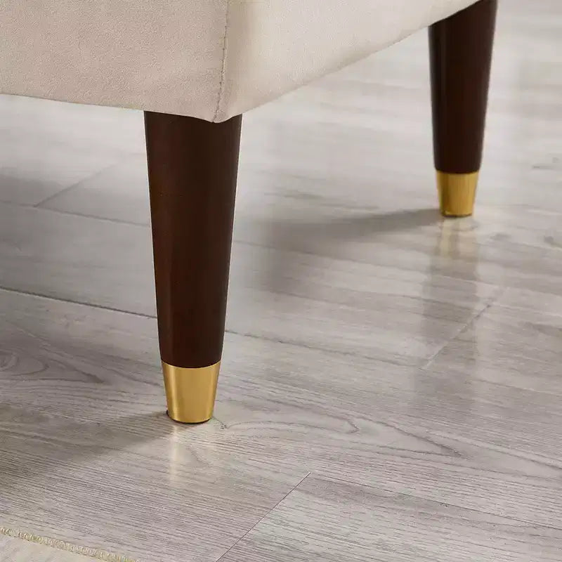 Moderne fluwelen chaise longue, gestoffeerde chaise longue met gebogen armleuning, slaapbank voor slaapkamer, kantoor of woonkamer