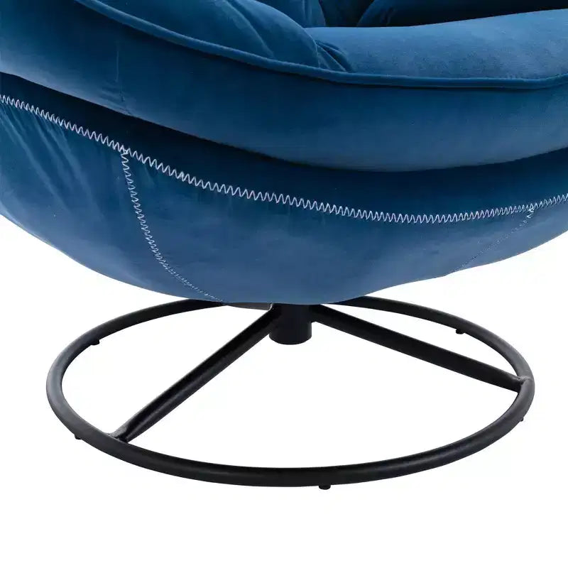 Okak fluwelen fauteuil met voetenbankje, moderne armloze woonkamerstoel in mid-centurystijl, zachte comfortabele stoel om tv te kijken en te gamen