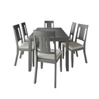 CraftPorch klassisches 7-teiliges Esszimmer-Set aus Holz
