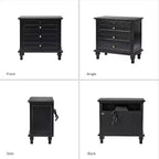 Comodino Giorgio con 3 cassetti e prese integrate, set da 2|HULALA HOME