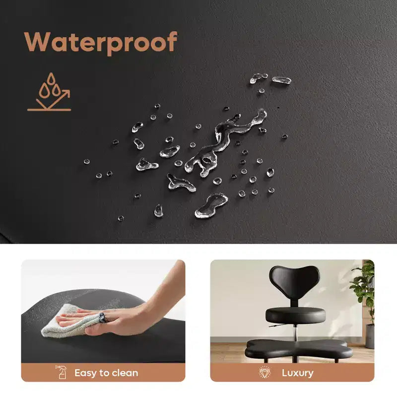 Pinmoco ergonomska uredska stolica s prekriženim nogama, podesiva meditacijska stolica, okretanje za 360°, lumbalna potpora, radna i uredska stolica, ADHD stolica
