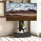 TV-Ständer für 32–75-Zoll-Fernseher, höhenverstellbarer mobiler TV-Wagen mit Schublade und Rollen für Wohnzimmer, Schlafzimmer und Büro – ModernLuxe