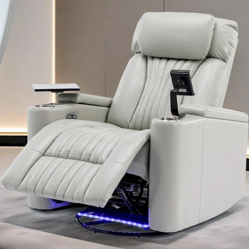 Poltrona reclinabile elettrica multifunzionale girevole a 270° per home theater