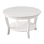 Convenience Concepts American Heritage runder Couchtisch mit Ablage