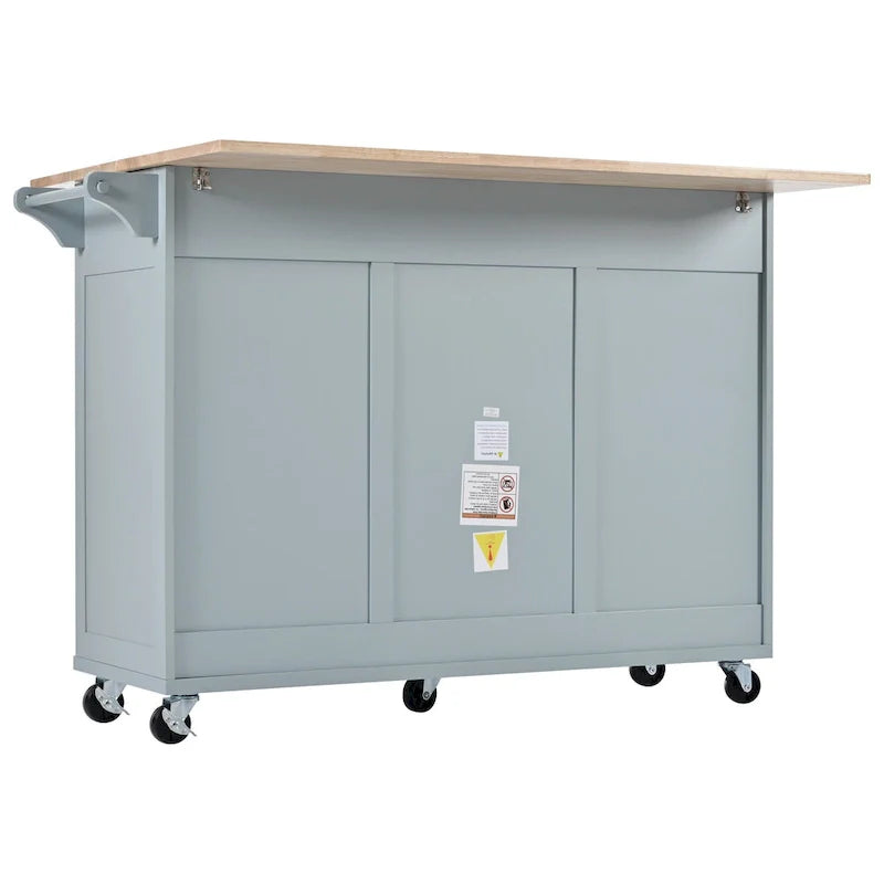 Isola da cucina con piano di lavoro pieghevole, carrello portaoggetti da cucina con ripiano estraibile, portasciugamani e cassetto, ruote girevoli