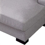 Modern Mid-Century Oversized Chaise Sleeper Sofa with Pillow