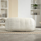 White 63.78  Chenille Upholstered Lounge Chair with High Density Foam
