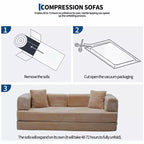 80.7 5-in-1 Convertible Sleeper Sofa Bed 鈥?Corduroy, 1200 lbs, No Assembly