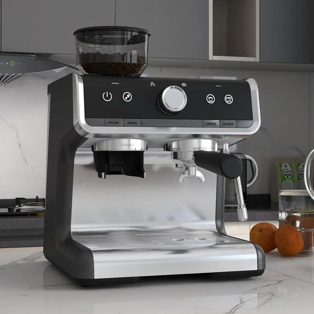 Aparat za espresso kavu s mlincem, spremnik za vodu od 2.8 L