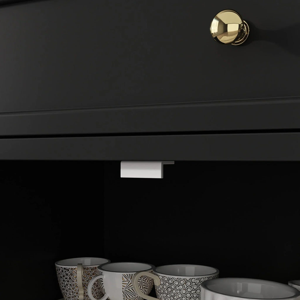 59,1' Sideboard-Buffet in Weiß, Mid-Century-Modern, zeitgemäß lackiert