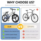 NAYSAYE mountainbike voor kinderen van 20 inch met 7 versnellingen en frame van magnesiumlegering, voor jongens en meisjes van 8-12 jaar, 57.09*21.65*29.92