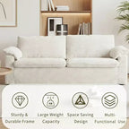 Sufan loveseat Dyonery 86 Cloud, sedil fond u mħaded wesgħin għall-dirgħajn, qafas b'saħħtu, disinn ergonomiku li jieħu n-nifs