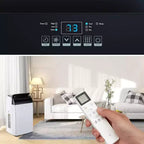 GustoWave-airconditioner van 14000 BTU met afstandsbediening, draagbare airco voor kamers tot 750 vierkante voet, wit/zwart
