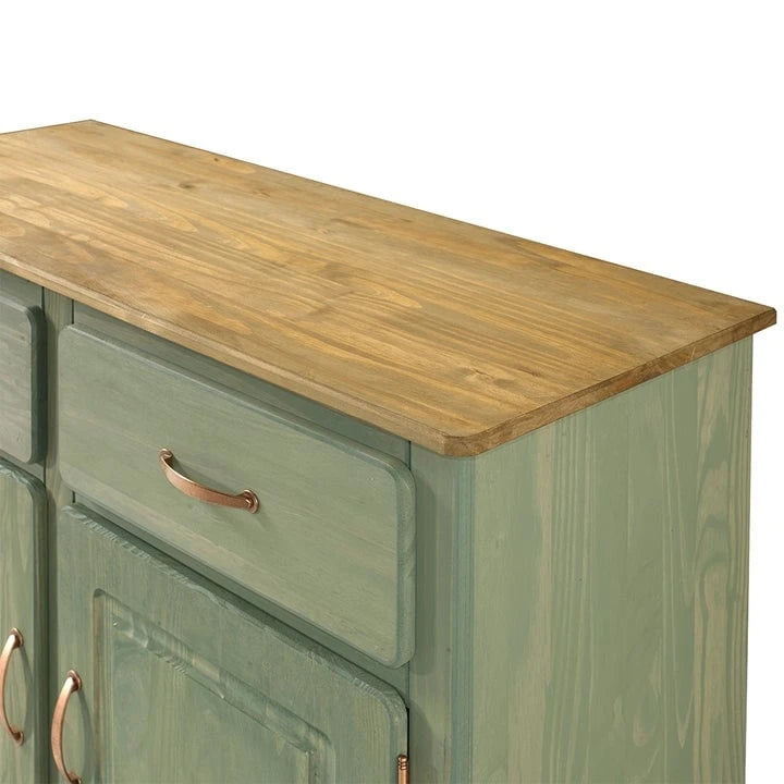 Groene houten buffetkast