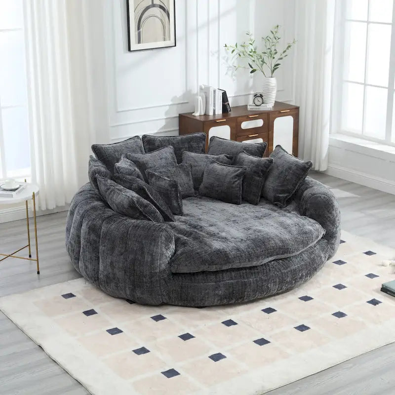 Comodo divano letto matrimoniale a panetto, divano letto oversize con braccioli