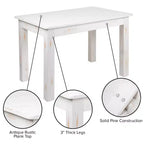 Flash Furniture 46 x 30 Rectangular Solid Pine Farm Dining Table
