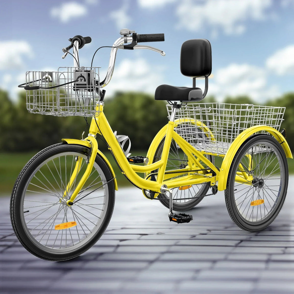 26-Zoll-Dreirad für Erwachsene, 3-Rad-Fahrrad mit 7 Gängen