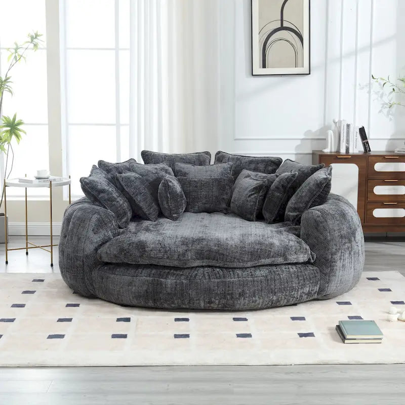 Comodo divano letto matrimoniale a panetto, divano letto oversize con braccioli