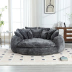 Comodo divano letto matrimoniale a panetto, divano letto oversize con braccioli