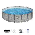 Bestway Steel Pro MAX Round Above Ground Swimming Pool with Pump & Cover