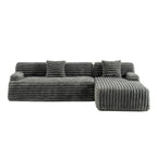 Modularna kutna sofa Cloud, moderna tapecirana sofa s 2 ukrasna jastuka, slobodno kombinirajuća modularna sofa u obliku slova L