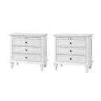 Comodino Giorgio con 3 cassetti e prese integrate, set da 2|HULALA HOME