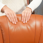 HomCom verstelbare handmatige relaxstoel van imitatieleer met draaivoet en comfortabele, ontspannende voetensteun