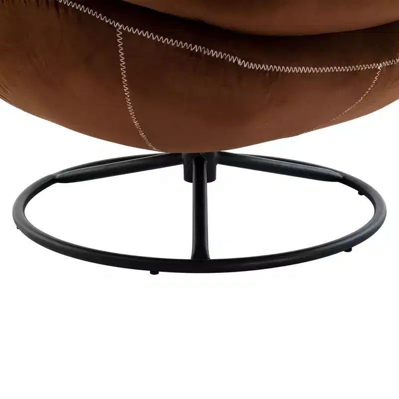 Okak fluwelen fauteuil met voetenbankje, moderne armloze woonkamerstoel in mid-centurystijl, zachte comfortabele stoel om tv te kijken en te gamen