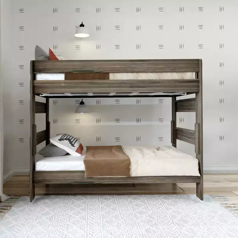 Plank+Beam Etagenbett aus Massivholz im Landhausstil, Twin über Twin, für Erwachsene