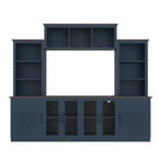 Moderne tv-kast voor een 55-inch tv met oplaadstation, mediaconsole met grote opbergkasten, entertainmentcentrum voor de woonkamer-Panipeachy