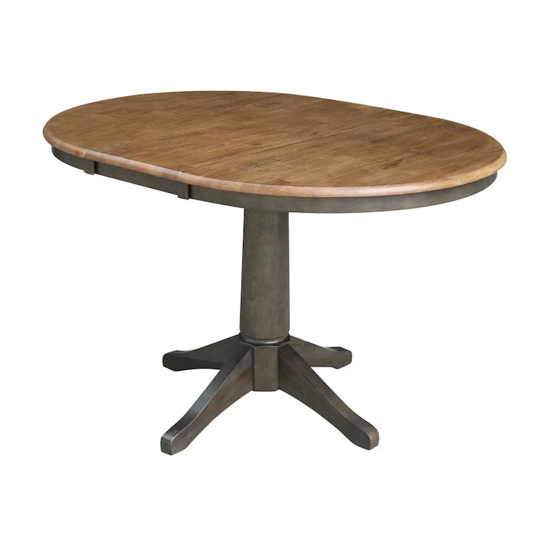 36-Zoll runder Ausziehtisch mit 4 Madrid-Stühlen