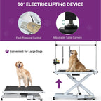 Professionele elektrische trimtafel voor grote honden, robuuste trimtafel met aluminium trimarm voor honden - 50'W