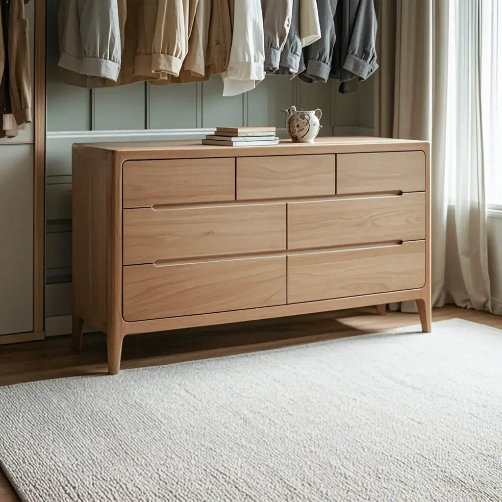 Dresser Doppju Tradizzjonali tal-Injam tal-Ballut Naturali għall-Kamra tas-Sodda