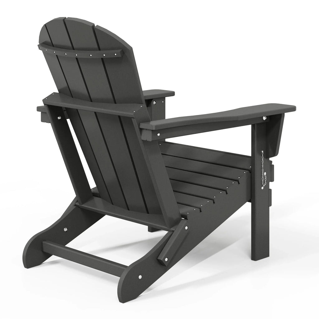 Polytrends Laguna Adirondack stolica za vanjsku terasu, otporna na izbljeđivanje i sve vremenske uvjete, sklopiva