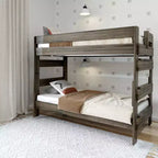 Plank+Beam Etagenbett aus Massivholz im Landhausstil, Twin über Twin, für Erwachsene