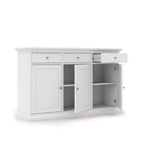 Tvilum, credenza con 3 ante e 3 cassetti, bianca