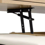 Multifunktionaler moderner Couchtisch mit Liftplatte, verborgenem Stauraum, 4 Hockern und Rollen – perfekt für moderne Wohnbereiche