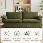 Sufan loveseat Dyonery 86 Cloud, sedil fond u mħaded wesgħin għall-dirgħajn, qafas b'saħħtu, disinn ergonomiku li jieħu n-nifs