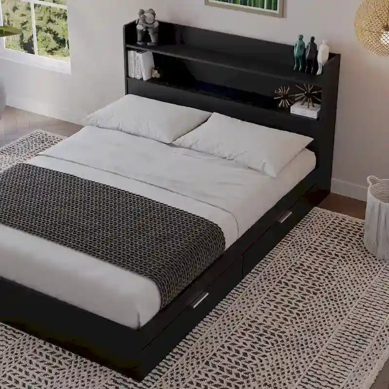 Plattformbett Hunter mit Kopfteil