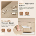 Set da conversazione da esterno Nuon da 4/5 pezzi, set con divano letto in vimini e baldacchino, di Havenside Home
