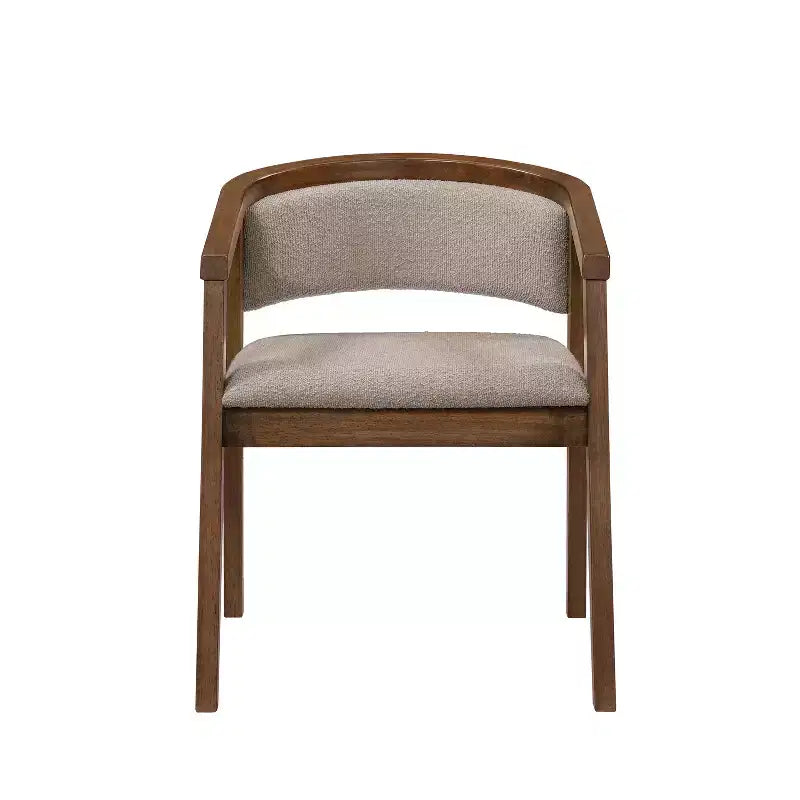 Christopher Knight Home Simon 5-teiliges Esszimmer-Set aus Gummibaumholz im Mid-Century-Modern-Stil mit Bouclé-gepolsterten Stühlen