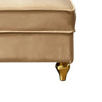 Chaise longue elegante francese rivestita in velluto con contenitore e cuscino