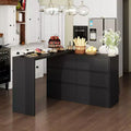 Drehbares/ausziehbares Smart-Buffet-Sideboard mit 6 Schubladen, verlängerter Tischplatte, rutschfester Matte, drehbarem Esstisch und Kücheninsel-Speisekammer
