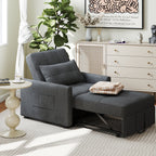 3-in-1-Schlafsofa mit verstellbarer Rückenlehne, ausziehbarer Sessel, umwandelbares Klappbett fürs Wohnzimmer