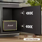 Skyzoo Electric Fireplace TV Stand for TVs up to 80 with LED Lights & 4 AC Power Outlets, TV console for Living Room