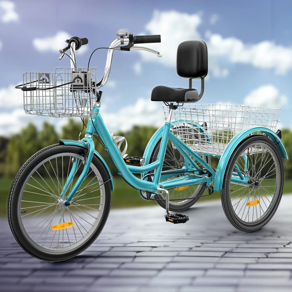 26-Zoll-Dreirad für Erwachsene, 3-Rad-Fahrrad mit 7 Gängen