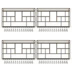 Rectangular Black Metal Wall-Mounted Wine Bottle Rack